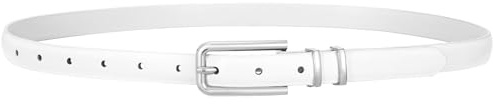 VONMELLI Women Skinny Leather Belt Thin Waist Belt for Women Jeans Dress Fashion Ladies Belt with Gold Buckle