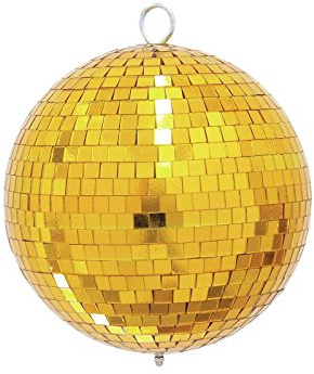 Eurolite Spiegelkugel 20cm gold | Discokugel Spiegelkugel mit goldenen Facetten | Mirrorball für die ganz besondere Deko