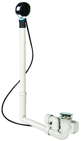GEBERIT 150.605.21.2 - Sifone con colonna per vasca da bagno a sedia con piletta a saltarello 40 mm