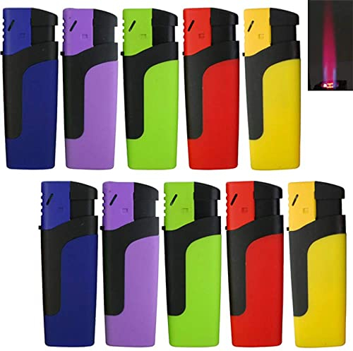 Sturmfeuerzeug MOSA Turbo Feuerzeug 5 Farben Jet Flame Torch Gas Lighter (2X (10 Feuerzeuge))