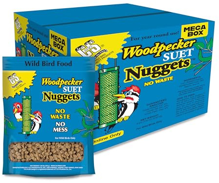 C&S Wild Bird Woodpecker Suet Nuggets Mega Box, 8 Pounds