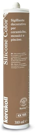 Kerakoll Silicona Color KK155 sellador decorativo azulejos cerámicos mosaicos y piscinas 310 ml