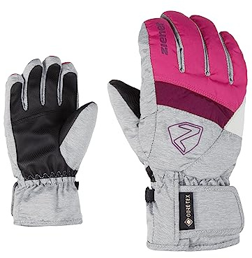 Ziener Mädchen LEIF GTX Junior Ski-Handschuhe/Wintersport | Wasserdicht, Atmungsaktiv, pop pink/Light Melange, 7