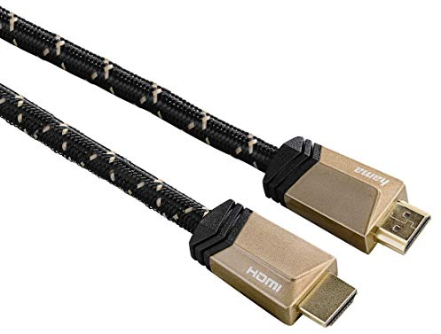Hama Cavo HDMI 3 metri Ultra High Speed (cavo monitor 4K / 8K, 48 Gbit/s, cavo schermo Ultra HD con eARC, Ethernet, dynamic HDR, protezione antipiega, guaina cavo) 3 m