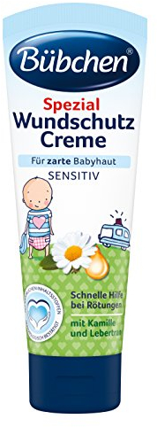Bübchen Spezial Wundschutz Creme, sensitive Wundheilsalbe, Wund- und Heilsalbe für zarte Babyhaut, mit Kamille und Lebertran, Menge: 1 x 75 ml