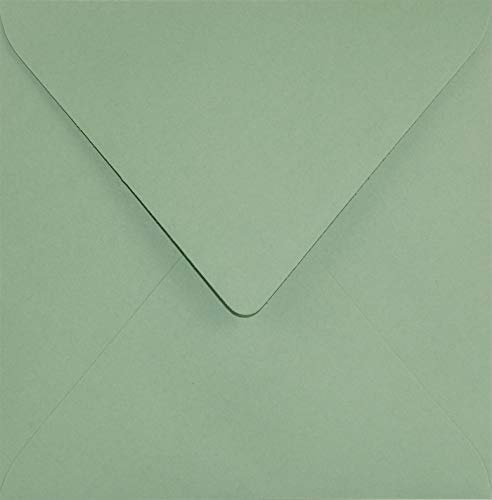 Netuno 25 fyrkantiga kuvert grön 15,3 x 15,3 cm 120 g Keaykolour Matcha te högkvalitativa färgade kuvert fyrkantiga gjorda av återvunnet papper kuvert för inbjudningar bröllop gratulationskort