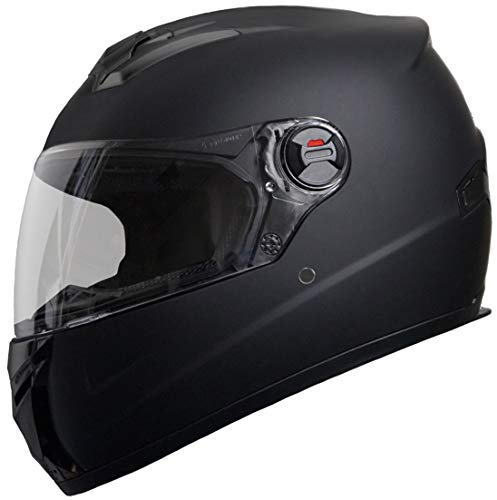 Integralhelm Helm Motorradhelm RALLOX M72 Größe L schwarz matt