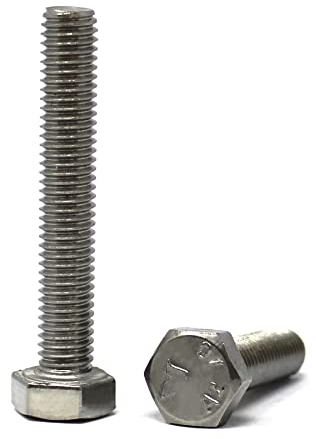 Sechskantschraube nach Norm DIN 933 / ISO 4017 rostfreier Edelstahl A2, V2A, Vollgewinde, Maschinenschraube (25 Stück, M8 x 16 mm)