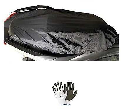 Kompatibel mit Harley-Davidson, wasserdichte Sitzabdeckung, Größe XL, Regenschutz für Motorrad-Sitze, 120 x 75 cm, Schutz vor Staub + gratis