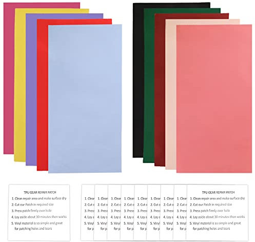Gotetiso 20 Stück Pferdedecke Reparatur Patch Tape - Selbstklebender Flicken aus Stoff für Daunenjacken - TPU Wasserdicht Nylon Folie
