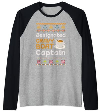 Thanksgiving - Capitaine de saucière désigné Manche Raglan