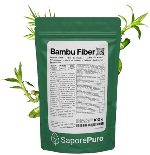 SaporePuro Bambufiber av livsmedelskvalitet - 100 gr - lågkolhydratmjöl
