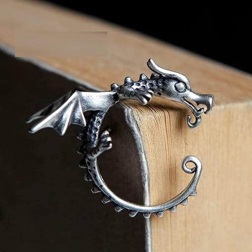 Punk Dragon Ohrclips 925 Sterling Silber Ohrknorpel Manschette/cilp Gothic Street Hip Hop Dragon Earcuff Schmuck