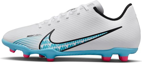 Nike Vapor 15 Club FG/MG Zapatos de fútbol White/Baltic Blue-Pink Blast 4,5Y
