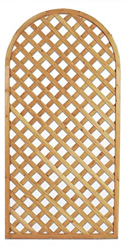 MONDO VIRO Pannello Rettangolare con Arco Superiore Grigliato in Legno di Pino Impregnato - Il Complemento d'Arredo Modulare per Interni ed Esterni (Arco)