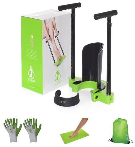STEVE Complete ausilio per indossare e togliere le calze compressive - Tutti i tipi di calze facili da indossare e togliere senza chinarsi -Disponibile in 3 taglie (M circonferenza polpaccio 38-46cm)