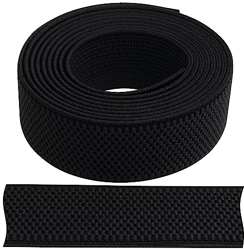 AERZETIX - C67357 - Sangle/bande élastique plate tissée 2 m pour bretelles - largeur 35 mm - couleur noir - pantalon confection mercerie couture artisanal vêtements tissu