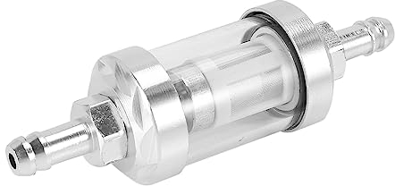Filtro a benzina universale per motore a petrolio in vetro cromato benzina 5/16 8mm argento per moto