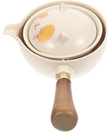 CIYODO Tetera De Cerámica Giratoria 360° Té Suelto Capacidad Adecuada Mango Lateral