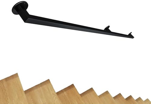 Whnoorher Set mit Treppenhandlaufhalterungen, Wandhalterung für Metalltreppengeländer, moderner Haltegriff aus Schmiedeeisen zur Heimdekoration – komplettes Set(100cm)