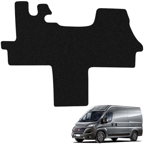 Auto Fußmatten Ersatz für FIAT Ducato/Peugeot Boxer/Citroen Jumper 2006-2024, Premium Fussmatten Sitz Vorn Classic Schwarz Auto Teppiche Passform