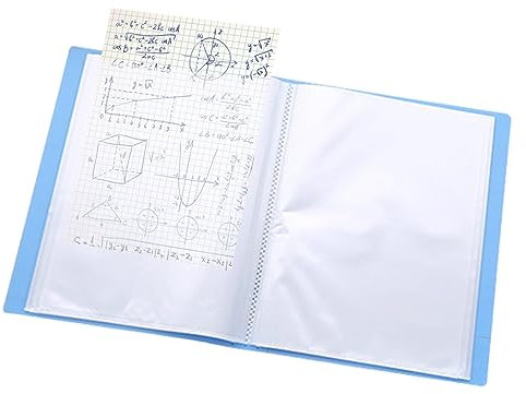 Ordner mit Plastikhüllen A5-Sichtbuch Präsentationsmappen mit 60 transparenten Hüllen 22,5 x 16,5 cm Plastik-Projektmappe Präsentationsmappe für Kunstwerke