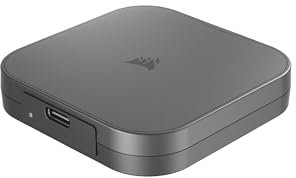 CORSAIR EX400U 1TB USB4 Unidad SSD Externa USB Type-C Portátil – Conexiones USB4, USB 3.2 Gen2 2x2, Hasta 40 Gbps, Plug-&-Play, MagSafe, Incluye cable USB-C a USB-C (USB4) – Windows PC, iOS Mac – Gris