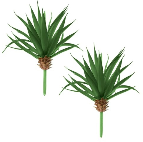Liuyoyo 2 Piante Succulente Artificiali, Yucca Senza Vaso, Finte Piante Grasse Realistiche, Agave Realistica Al Tocco, Piccole Piante Succulente Finte per la Decorazione del (A)