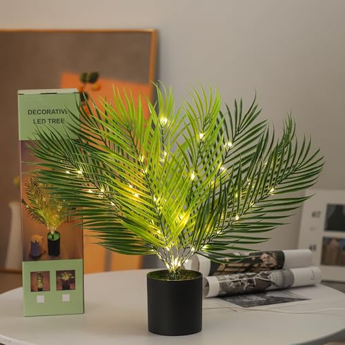 WSYEAR Artificial Areca Palm LED Night Light Birthday Gifts for Women, Sister, Mom Friends Her Christmas Birthday Gifts, Cute Home Decor for Mothers Day, Valentines