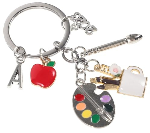 Beaupretty Creative Paintbrush Barrel Keychain for Graduation Unique Bag Pendant Metal Material Elegant Design