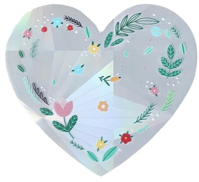 XZTRFB 12.7 * 12.7cm 2/4 Hojas de Prisma de la Ventana de Prisma del corazón calcomanías de Ventana Anti-colisión para Salvar Aves de colisiones de Ventanas películas de Vinilo
