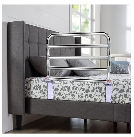 KAnduo Anti-Fall-Bettschutzgitter for Erwachsene, Sicherheitsgeländer for ältere Menschen, Haltegriff am Bett, herunterklappbare Stoßfänger for Senioren, Handicap-Geländer(60cm)