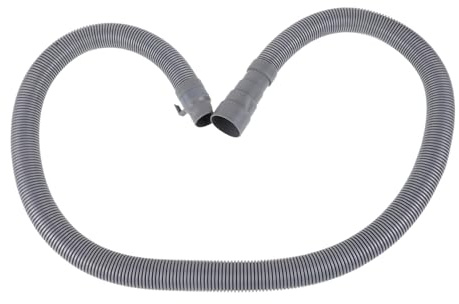 Outanaya Universal Flexible Sink Drain Pipe Extension, 1.5m Thickened 32-42mm Plastic Basin Waste Pipe with Clamp for Kitchen and Bathroom Sink Drain Replacement