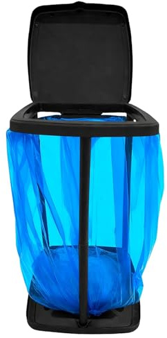 Sack Stand with Swing Lid, Sturdy Rubbish Bin Kitchen Sacks Rubbish Stand for Bin Liners 25-120 Litres, Deposit Bottles Collection Container Rubbish Bag Holder, Large Rubbish Bag Stand for Generic and