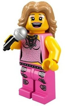 LEGO 8684 - Minifigur Popsängerin aus Sammelfiguren-Serie 2
