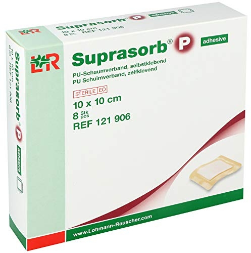 Suprasorb P PU-Schaumverband 10x10 cm Selbstklebend, 8 St