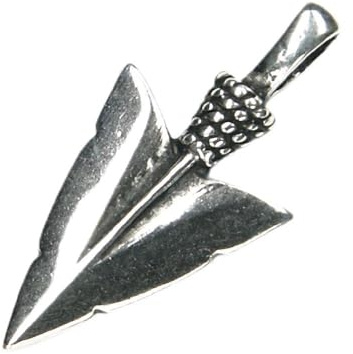 Drachensilber Pfeilspitze Schmuck Anhänger Silberschmuck Pfeil Kettenanhänger Silberanhänger