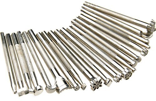 Yulakes - Sellos de cuero para manualidades (20 unidades), diseño de artesanía