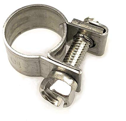 Best Price Square Jubilee Junior Clip 13-15mm Marine Grade Stainless Steel Mini Hose Clips - Silver, Pack of 2