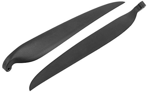 Aexit Pair RC Electrical equipment Glider Plane Black Plastic Folding Propeller Vanes 432mmx254mm