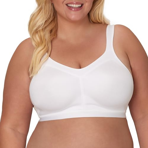 Playtex womens 18 Hour Active Breathable Comfort Wireless Us4159 Full Coverage Bra, White, 46DDD US