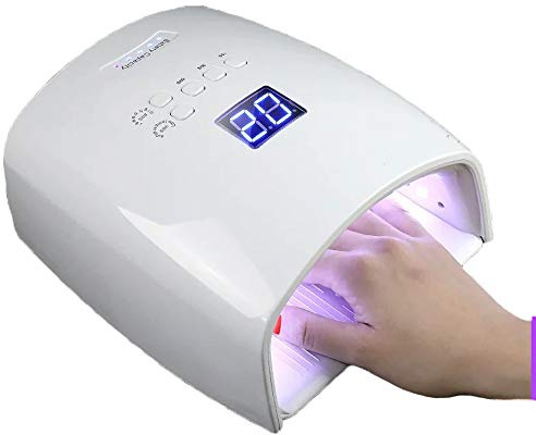 LED Nail Lampe rechargeable, sans fil gel léger, 48W sans fil nail photopolymérisation Sèche-ongles pour ongles gel avec écran LCD...
