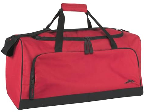 55 Liter, 24 Inch Lightweight Canvas Duffle Bags for Men & Women for Traveling and Gym Sports Equipment Bag (Red 1)