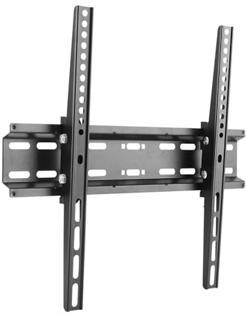 Audizio TTB65 Support Mural TV Universel - Idéal pour Écrans de 32 à 65 Pouces, Le Téléviseur Peut être Incliné pour Un Angle de Vision Parfait, Equipé d'un Système de Verrouillage, 35kg Max