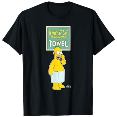 The Simpsons Homer Simpson Speak Up I'm Wearing A Towel Camiseta