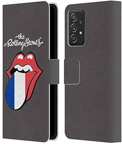 Head Case Designs Officially Licensed The Rolling Stones France International Licks 1 Leather Wallet Case Compatible with Samsung Galaxy A53 5G (2022)