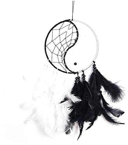 Fopytu Traumfänger Schwarzer Weißer Yin Yang Tai Traumfänger Für Schlafzimmer Böhmische Heimdekoration Hochzeitsschmuck Handwerks Geschenk