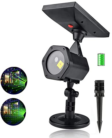 LED Solar Energy Proyector de Navidad, Luces Exterior e Interior Impermeable, Decoración para Fiestas y Festivos