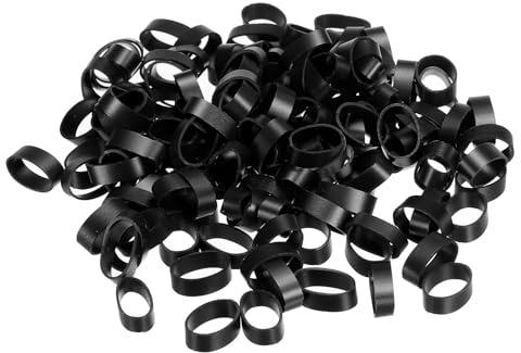 PATIKIL 50 Stück Gummilitze Gummiband 5/8 Flach für Boxen Beutelwickel Schwarz