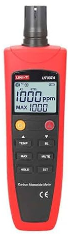 UNI-T UT337A Carbon Monoxide Tester Gas Analyzer Sound and Light Alarm LCD Backlight Display CO Concentration Monitoring